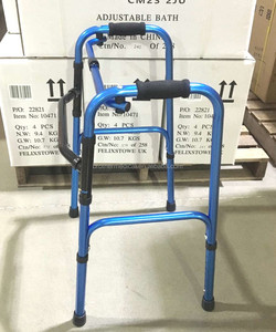 Adult <strong>Walker</strong> Foldable Adjustable 4-Leg Aluminium <strong>Frame</strong> <strong>Walkers</strong> with Two Front Wheels Walking Aid - Product Image 6