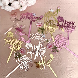 ของตกแต่งเค้กวันแม่ รูปผึ้งและดอกไม้ อะคริลิคสำหรับตกแต่งเค้ก - Product Image 1