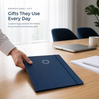 Dossier de documents A4 personnalisé avec impression de logo, fournisseur de cadeaux promotionnels d'entreprise