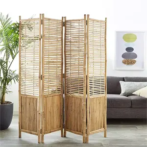 Stevige Bamboe Kamers Divider Natuurlijke Bamboe Scherm Divider Handgemaakte Kamer Verdelers Partities Scherm Decoratief Paneel Privaciy