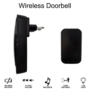 <span class=keywords><strong>Campanello</strong></span> <span class=keywords><strong>Autoalimentato</strong></span> con Controllo Remoto Wireless a Lunga Distanza 100m, <span class=keywords><strong>Campanello</strong></span> a Energia Cinetica per Casa e Hotel - Product Image 4