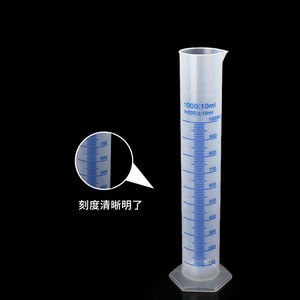 Fabbrica personalizzata laboratorio chimico plastica PP <span class=keywords><strong>graduato</strong></span> <span class=keywords><strong>cilindro</strong></span> di misura con scala blu/nero - Product Image 2