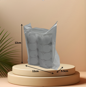 Cinghie a gancio e ad anello autoadesive bianche da 25MM con gancio rotondo e punti ad anello - Product Image 6