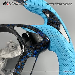 Volant en carbone forgé bleu personnalisé avec affichage LED intelligent pour Infiniti G37 G35 G35S G37S EX37 EX35 QX50 Q60 2007-2017 - Product Image 4