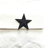 Patchs thermocollants brodés noirs et blancs, motifs lettres, animaux, cœurs, étoiles, pour porte-clés, vêtements et loisirs créatifs DIY