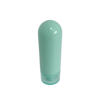 Vente en gros de flacons cosmétiques en plastique colorés sans air, flacons rechargeables arrondis, 15 ml, 30 ml, 50 ml, flacons de haute qualité