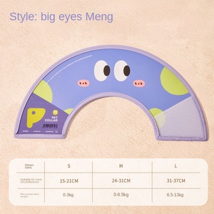 ปลอกคอป้องกันแมวและสุนัข ลายการ์ตูนวงกลมเอลิซาเบธ ป้องกันรอยขีดข่วน ป้องกันการกัด ใช้สำหรับอาบน้ำ สวยงาม วัสดุ PVC ขายส่ง - Product Image 6