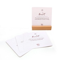 Papier d'affirmation d'auto-soins imprimé personnalisé support en bois jeux de société et cartes à jouer pour enfants femmes accessoire positif et merci