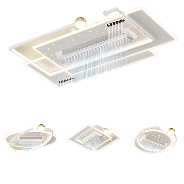 Modern Designer Luxury Hotel Bladeless Ceiling Fan Light Recessed Smart LED Ceiling Fan Lamp With Remote Control