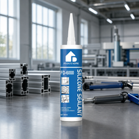 FD-6000 Mastic silicone neutre à durcissement neutre, haute résistance d'adhérence pour le vitrage des murs rideaux