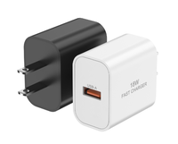 Chargeur rapide USB-C 18W QC 3.0 Power International, adaptateur secteur standard UE/US pour écouteurs