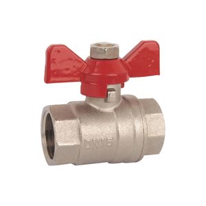 AVONFLOW Polierter vernickelter Messing-Schmetterlings griff Buchse X Innengewinde Kugel hahn 1/2 \ "-1 \" Größe Kunden spezifisch OEM unterstützt - Product Image 1