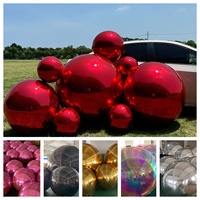Ballon miroir gonflable géant brillant noir sur mesure pour la décoration d'événements, fabriqué en Chine