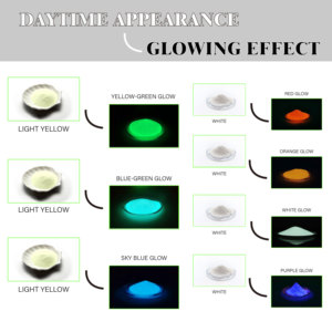 Polvo brillante Junting, pigmento fotoluminiscente colorido para Resina epoxi, polvo que brilla en la oscuridad, alto brillo, 1kg - Product Image 2