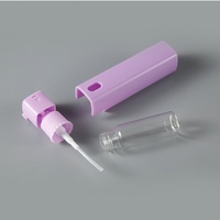 10 ml draagbare vierkante PP plastic parfum verstuiverfles met pompsprayer, bedrukbaar met zeefdruk