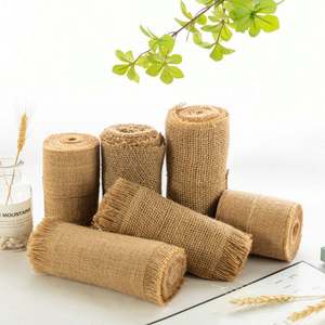 Cinta de tela de arpillera natural, resistencia a la abrasión, cinta de arpillera, rollo de cinta de yute - Product Image 2