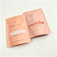 Pochette à fond plat avec finition mate imprimée sur mesure, dotée d'une valve de dégazage unidirectionnelle pour les grains de café et le café moulu OPP/VMPET/PE