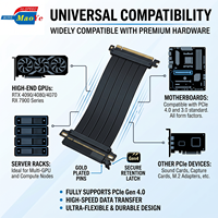 Câble d'extension Riser PCIe 4.0 X16 d'usine 64 Go/s 16 GT/s pleine vitesse compatible avec les cartes graphiques RTX 5090 5080 RX 7900 XT et les modèles antérieurs PCIe pour ordinateur