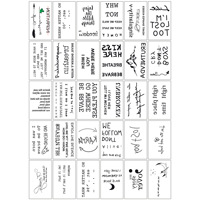 Tatouages temporaires Spark, série minimaliste et fraîche, imperméables, blancs et noirs, styles variés, motifs végétaux, autocollants pour adultes, imprimés UV