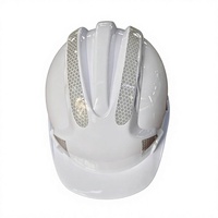 Casque de sécurité blanc réfléchissant en ABS avec visière à fentes pour la protection de la tête dans la construction industrielle