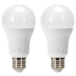 หลอดไฟ LED A60 E27 19 วัตต์ (2 ชิ้น) - ประหยัดพลังงาน, แสงสว่าง, เหมาะสำหรับการให้แสงสว่างทั่วไปในบ้านและสำนักงาน - Product Image 1