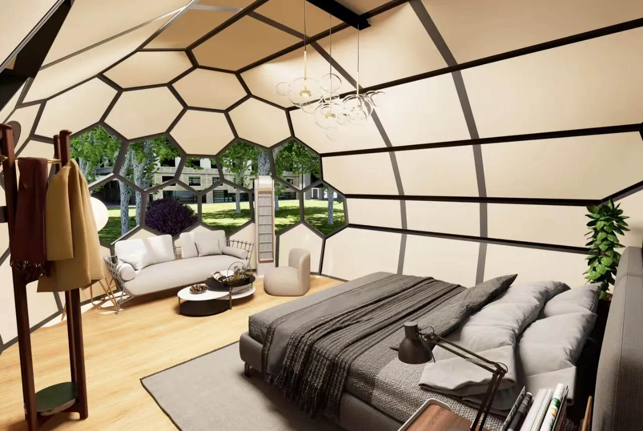 Outdoor Glass Igloo Dome House With Aluminum Frame And Glass Cover for Restaurant and Luxury Glamping Hotel