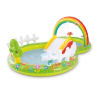 Trans INTEX 57154 Aufblasbarer Themen wasserpark im Freien Spiele Kinder pool im Freien