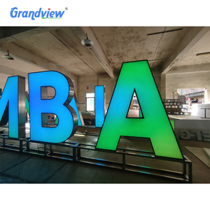 Kinh doanh ngoài trời phía trước Biểu tượng dấu hiệu 3D LED ánh sáng kênh thư bàn chải sơn kim loại tùy chỉnh 3D Logo Led đăng ký với bảng hiệu trở lại hộp - Product Image 5