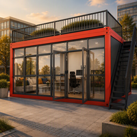 Çatı teraslı modern konteyner ev