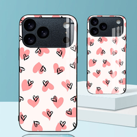 Nouvelle coque en verre trempé pour iPhone, personnalisée, rose, papillon, TPU+PC brillant, pour iPhone 18/18Pro/18Pro Max/17/17pro/17pro Max/17Air/16