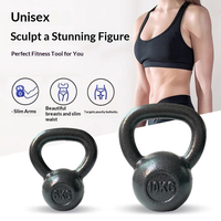 Kettlebell en fonte à peinture cuite, directement de l'usine, idéal pour la musculation et le fitness en salle de sport