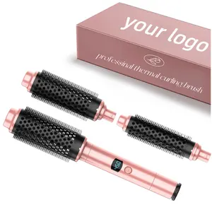 Chuyên Nghiệp Nước Nóng Curling Irons Lược Gốm Tourmaline Ionic Nhiệt Bàn Chải Nước Nóng Vòng Volumizing Bàn Chải Xoăn