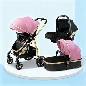 Vendita calda di lusso tre in uno ad alta vista passeggino per bambini <span class=keywords><strong>auto</strong></span> a spinta con neonato cotone Pad culla caratteristica - Product Image 3