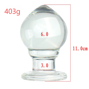 Serie di Plug Anali in Vetro Trasparente Impermeabile da 6,0 cm di Diametro per Gioco Anale Femminile, Espansione della Cavità Posteriore, Auto-Piacere Sessuale - Product Image 3