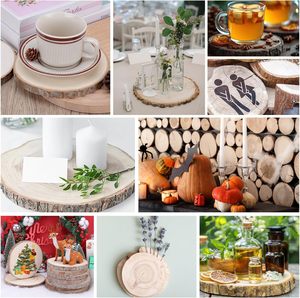 10 Piezas de Rodajas de Madera de Pino Ecológicas (7-8 Pulgadas) con Logotipo Grabado Personalizado en Color para Bodas, Baby Shower y Manualidades - Product Image 3