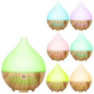 Los más vendidos Minigo 160ML difusor de humidificador de aceite para coche Color de grano de madera niebla cálida luz LED colorida sin agua para el hogar - Product Image 1