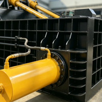 Mesin Baler Hidrolik Otomatis untuk Logam Bekas Industri Tipe Horizontal, Peralatan Pemadat dan Penggulung Besi, Tembaga, Aluminium Bekas