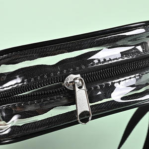 Custom PVC Waterproof Clear Crossbody Shoulder Shopping Bag New Fashionable <b>Purse</b> Zipper Bag Environment Friendly <b>Long</b> Handle - Product Image 3