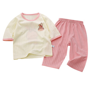 Costume coton été nouveau bébé pyjamas garçons Homewear filles climatisation vêtements vêtements pour enfants - Product Image 6