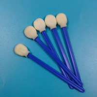 708 Éponge à tête ronde grande, sans peluches, à manche bleu, pour imprimante jet d'encre, pour salle blanche