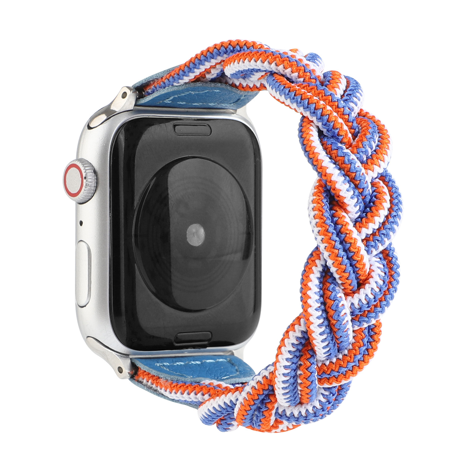 Soft Braided Nylon Watch Strap for Apple Watch Series 10 9 8 7 6 5 Floral Woven Elastic Sport Replacement Wristband