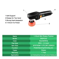 Mini polisseuse rotative pour voiture de 600 W avec 3 tailles de changement, polisseuse de détails pour petites zones pour le cirage