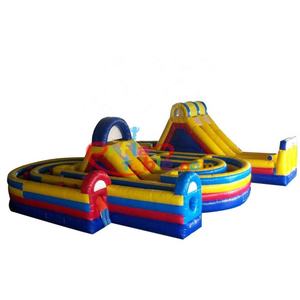 Parcours d'obstacles gonflable géant 12X8X4.3M avec toboggan - Design original Naisi <span class=keywords><strong>Jeu</strong></span> <span class=keywords><strong>de</strong></span> parc extérieur commercial - Product Image 1