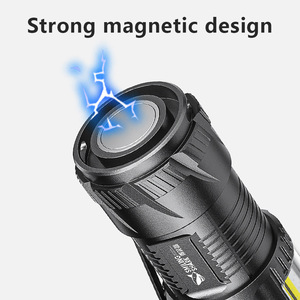 Smiling Shark Led <b>Flashlight</b> <b>Rechargeable</b> Aluminum Alloy Outdoor Camping Lighting With Dimmer Feature - Product Image 4