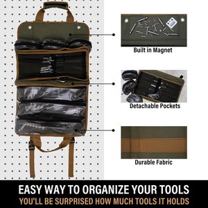 Free sample Super Tool <b>Roll</b> Bags Wrench <b>Roll</b> <b>up</b> Tool Pouches Multi Purpose Canvas Tool Organize Car Motorcycle Car Camping Gear - Product Image 1