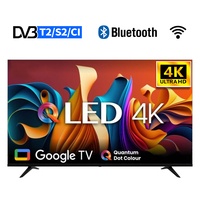 Téléviseurs intelligents Android 4K Google WebOS LED LCD QLED de tailles personnalisées OEM 75, 85, 100 pouces pour usage domestique et home cinéma UHD