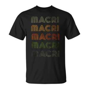 Macri Tee <b>Grunge</b> Vintage Style <b>T</b>-<b>Shirt</b> Black Unisex Adult Size - Product Image 1