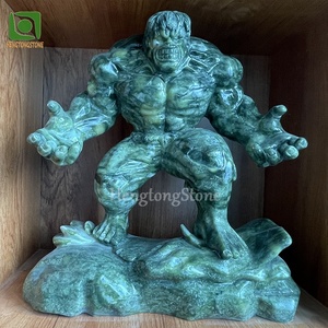 Estatua de Mármol de Personaje de Película, <span class=keywords><strong>Hulk</strong></span>, para Interiores, Pequeña, Artesanía, Figura Famosa, Escultura de Piedra - Product Image 1