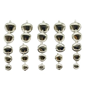 <b>Small</b> Bell Christmas <b>Ornament</b> Gold Silver Iron Metallic Indoor Decoration DIY Jewelry Accessory Cat Teaser - Product Image 5