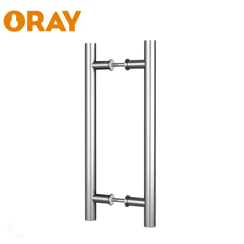 Bathroom Shower Stainless Steel Round Pipe H-Shaped Factory Custom Modern Sliding Front Door Push Pull Glass Door Handle